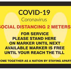 CS001 Floor Decal Social Distance 2M