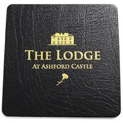 The Lodge Moya Bonded Leather Coaster 100Mm