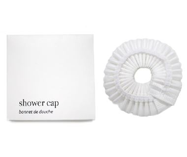 White Carton Shower Cap