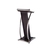 Leather Stainless Steel Lectern Black